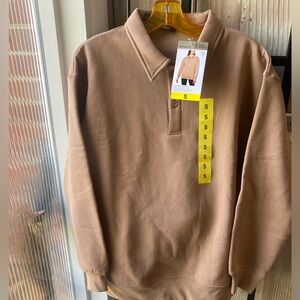 NWOT Mondetta ladies fleece collared pullover S